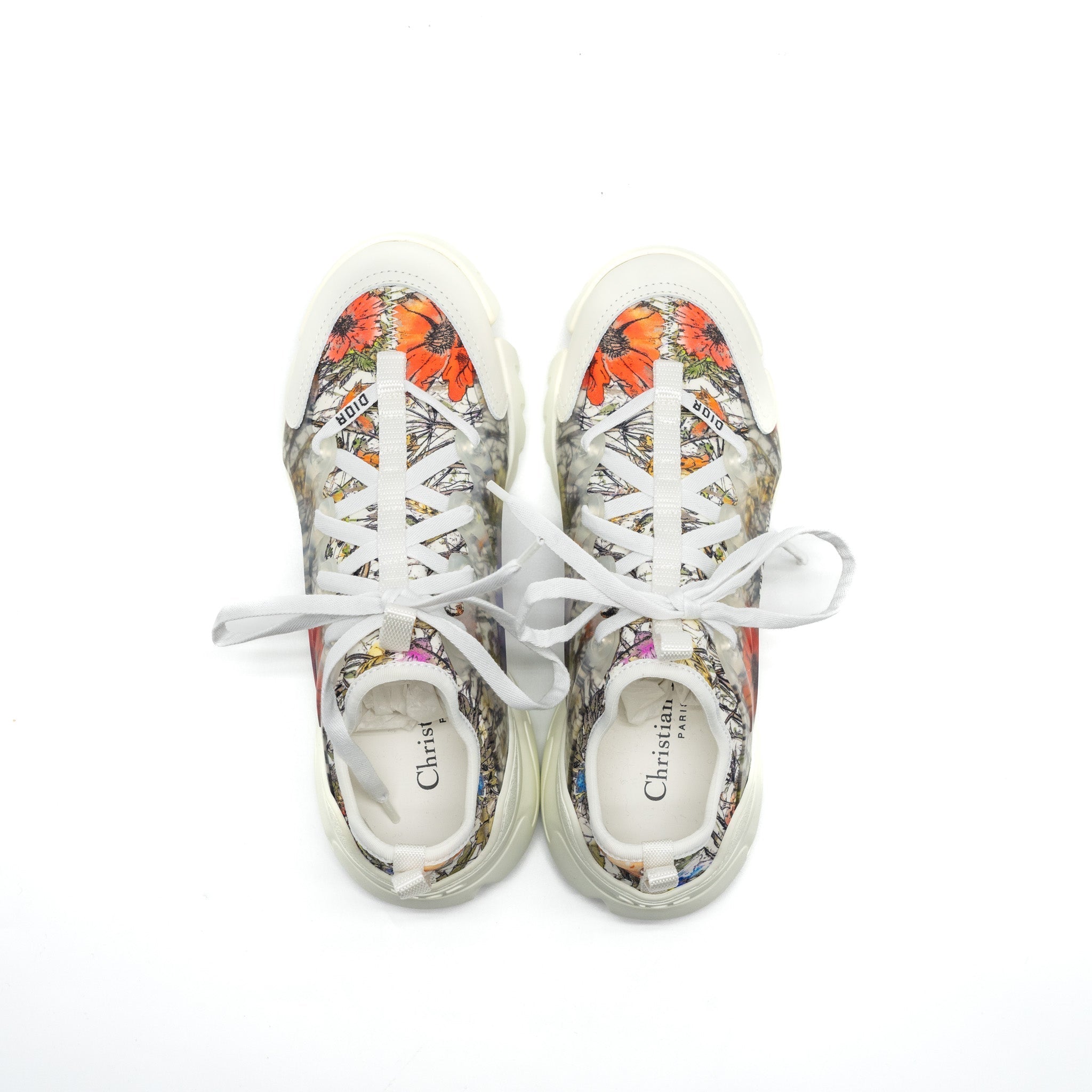 DIOR D-CONNECT SNEAKER FLOWER PRINTED FABRIC MULTICOLOUR