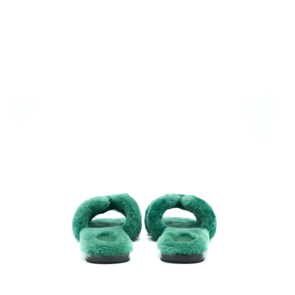 HERMES SANDAL ORAN PEAU GREEN