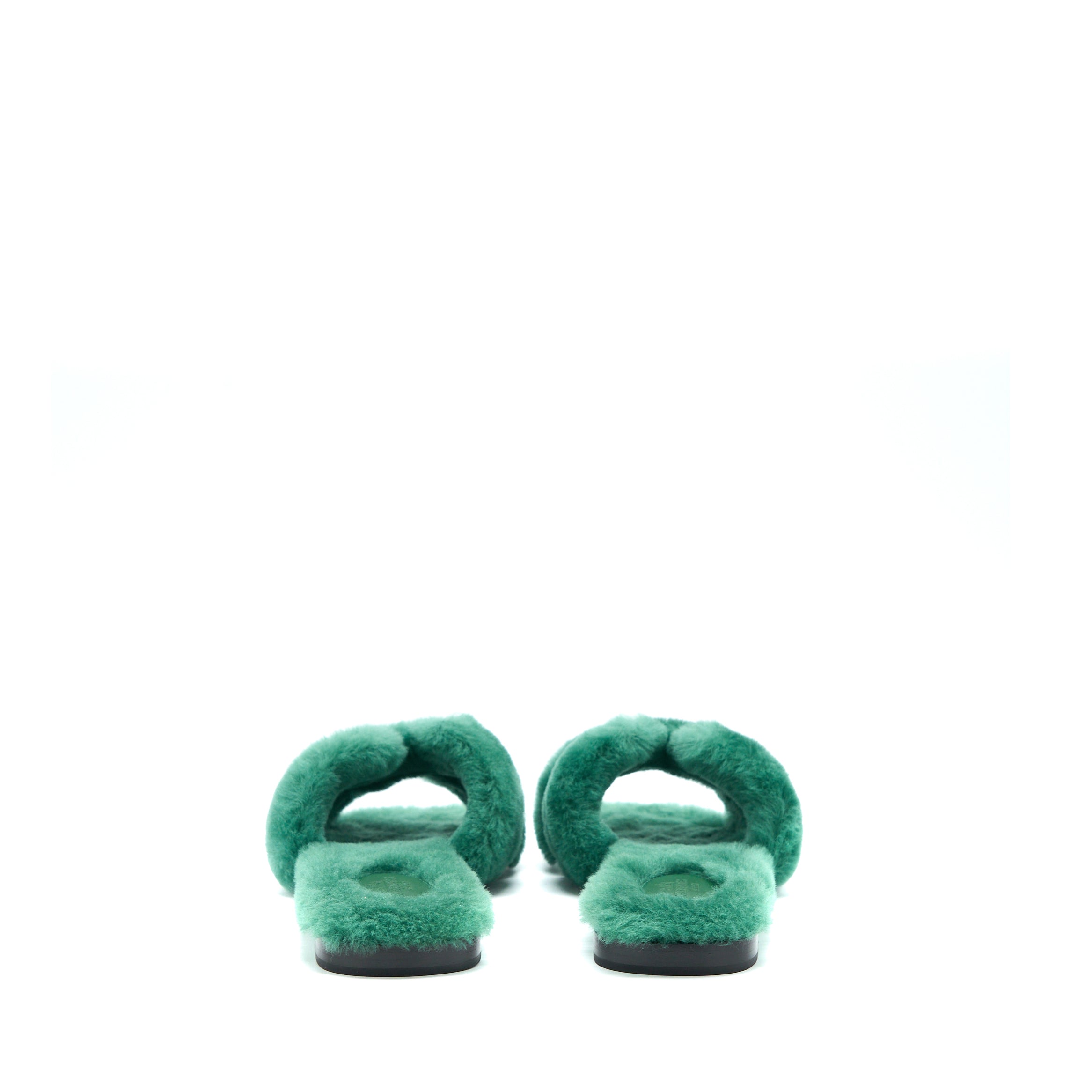 HERMES SANDAL ORAN PEAU GREEN