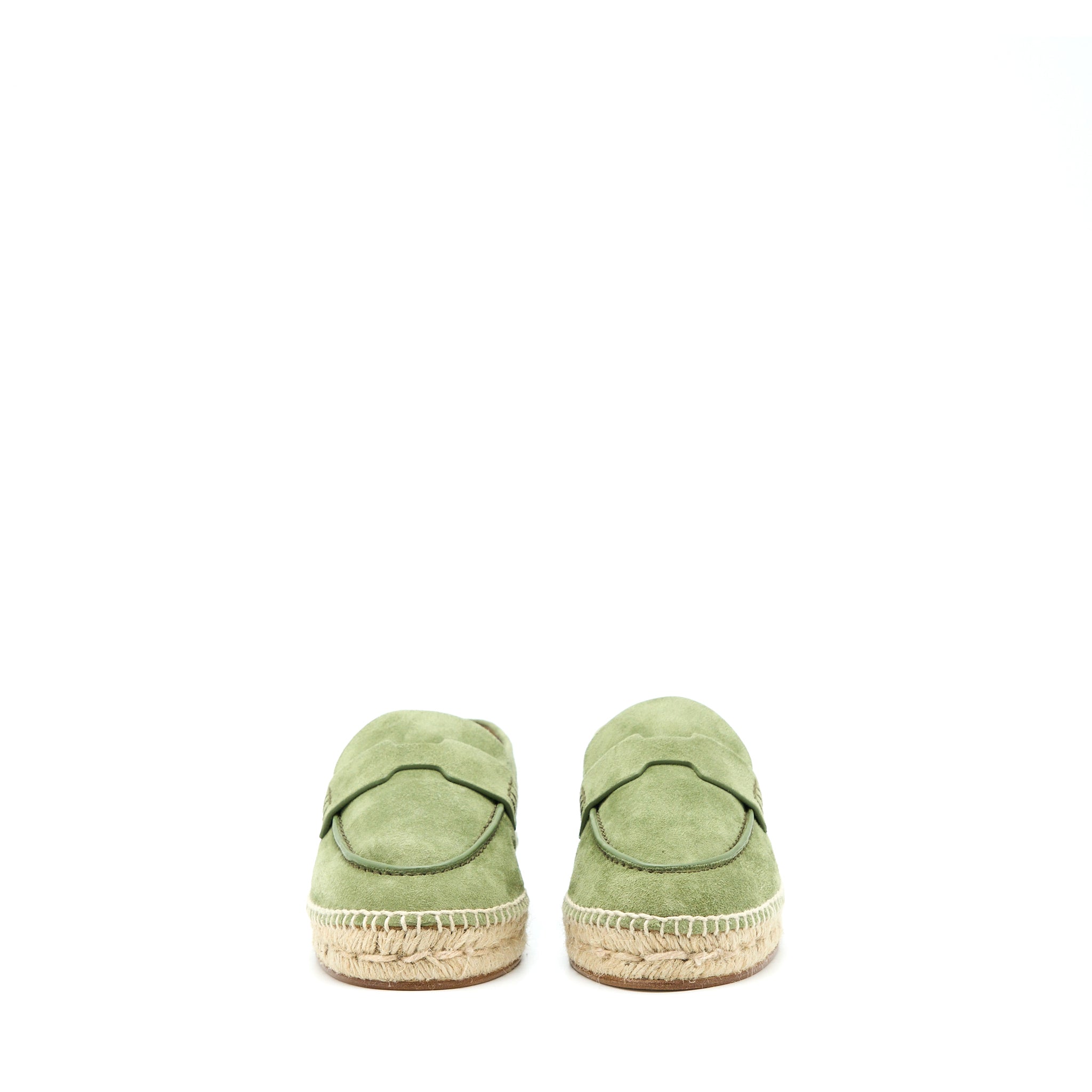 HERMES TRIP ESPADRILLE SUEDE/GOATSKIN KHAKI
