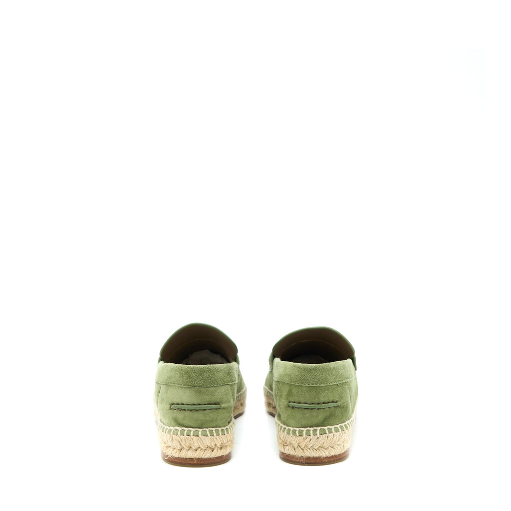 HERMES TRIP ESPADRILLE SUEDE/GOATSKIN KHAKI