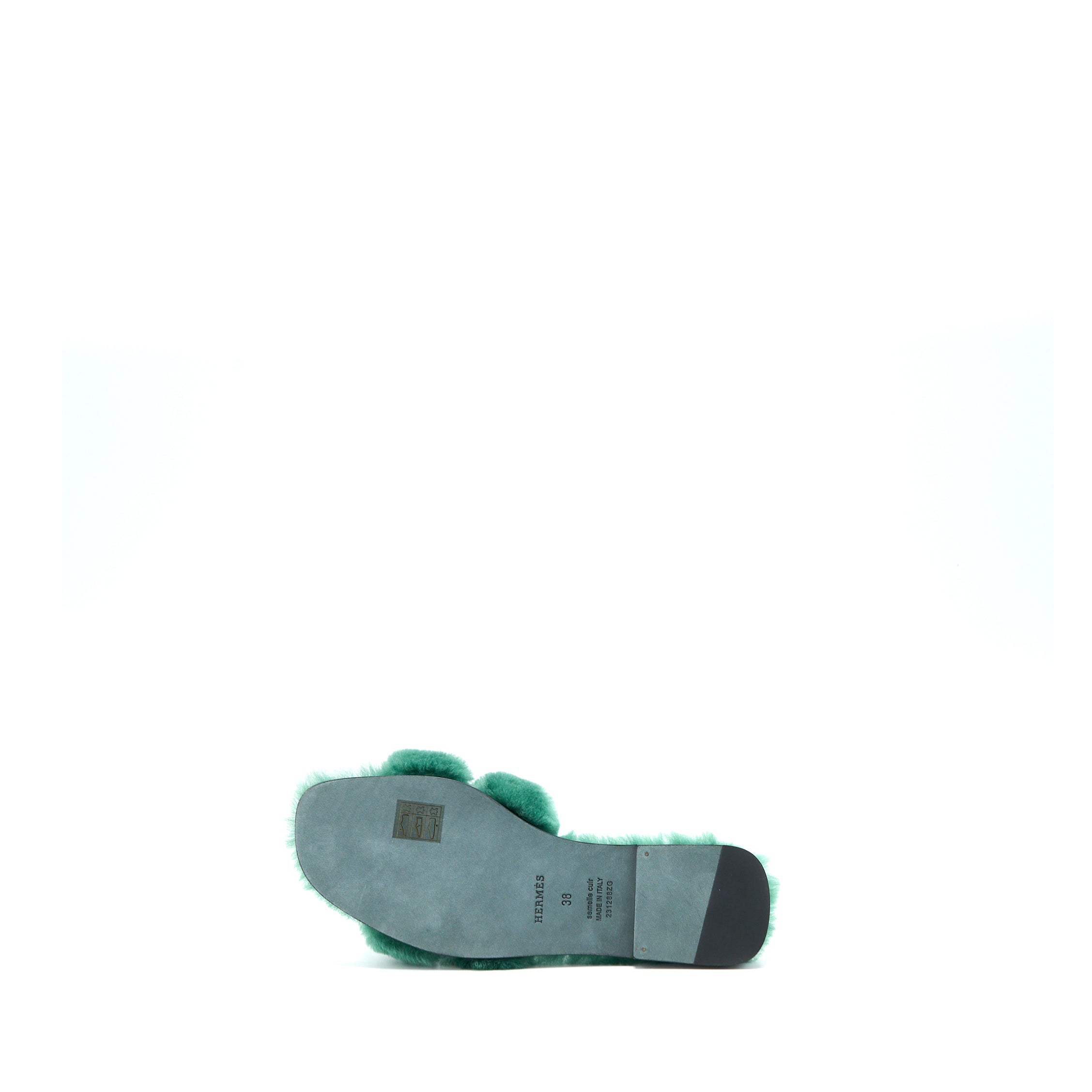 HERMES SANDAL ORAN PEAU GREEN