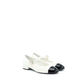 CHANEL 23C FLAT SHOES FABRIC/PATENT BLACK/WHITE