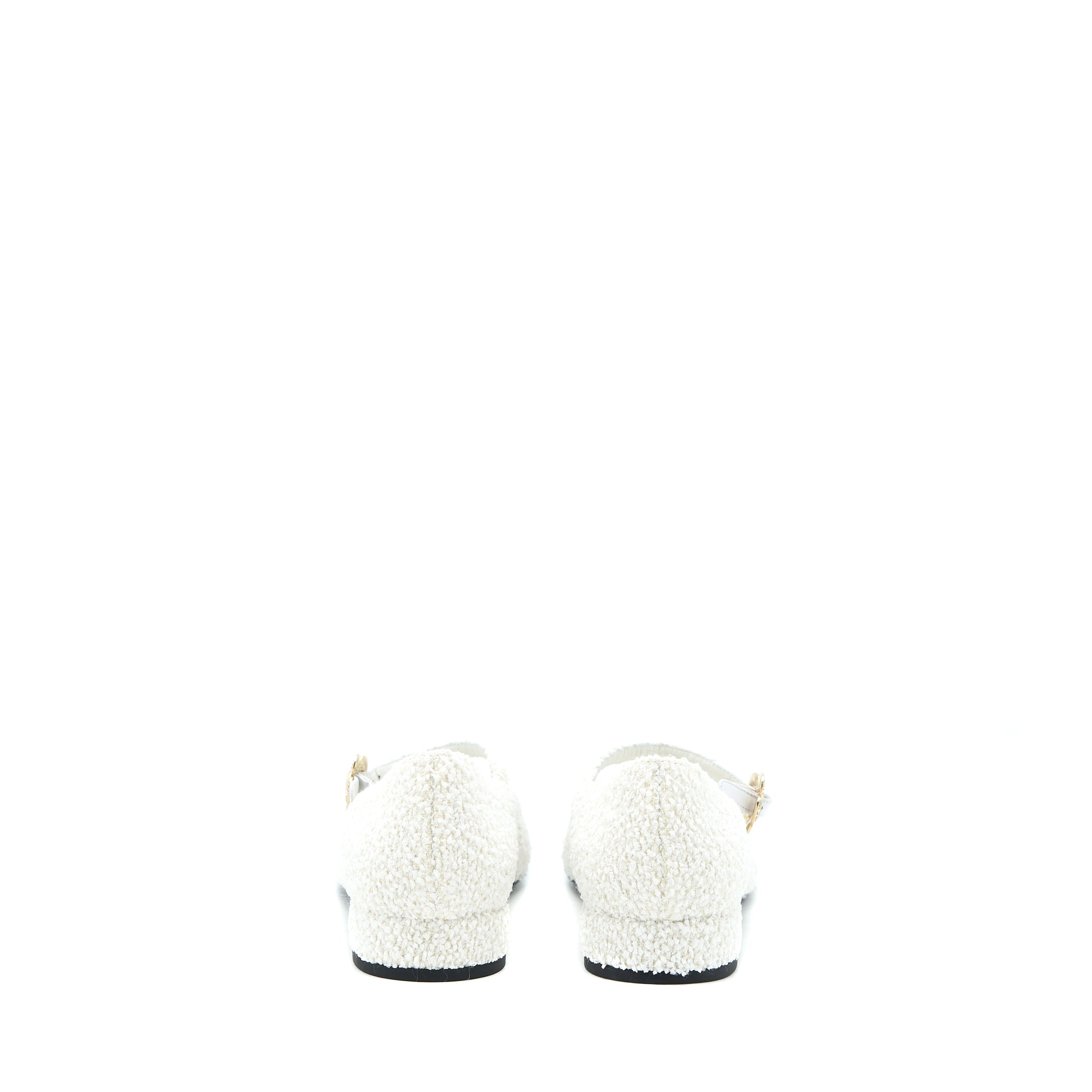 CHANEL 23C FLAT SHOES FABRIC/PATENT BLACK/WHITE