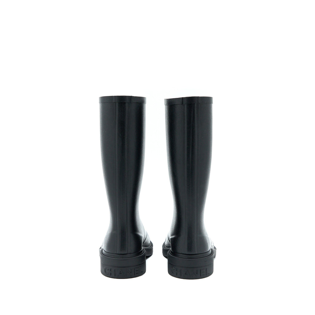 CHANEL RUBBER BOOST BLACK/WHITE
