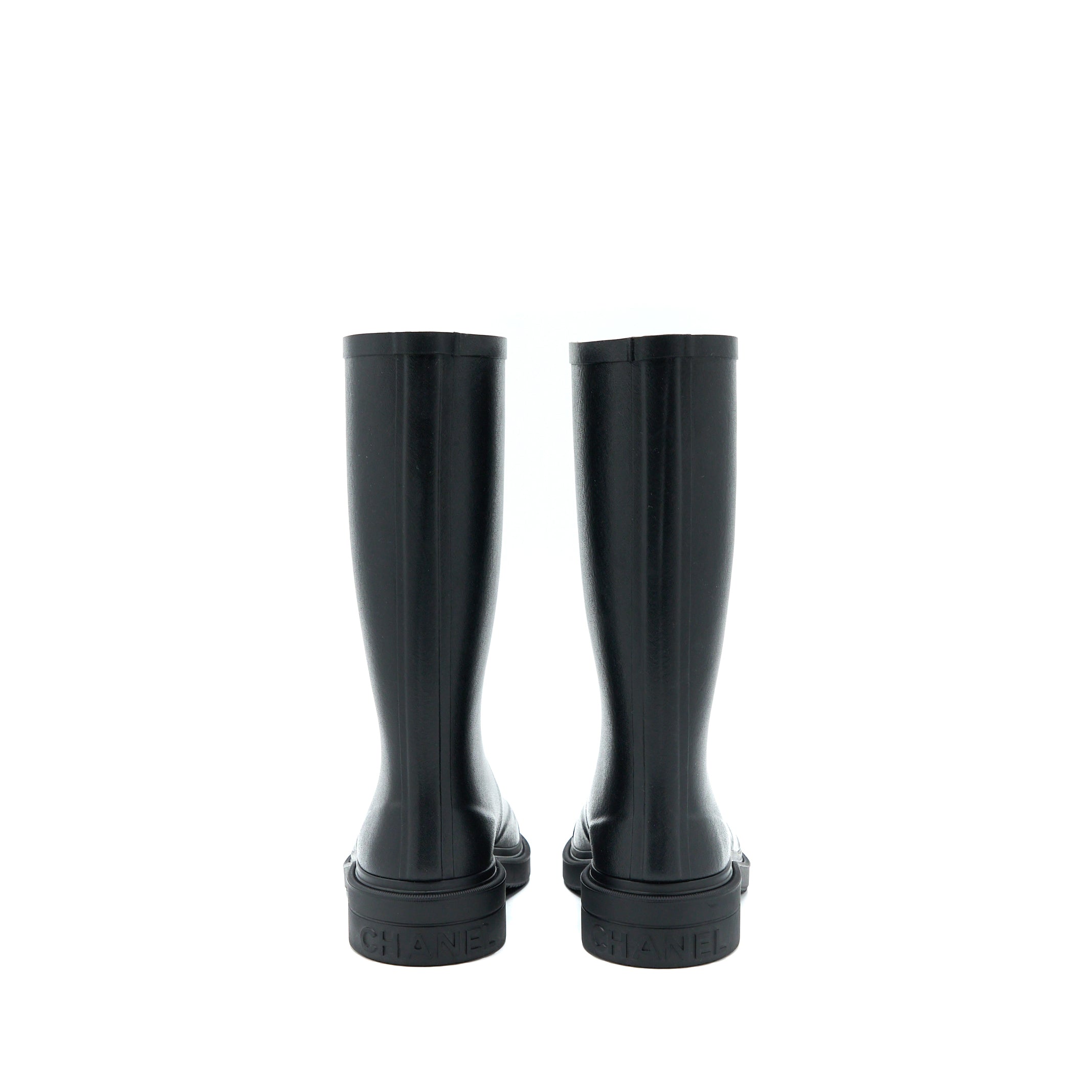 CHANEL RUBBER BOOST BLACK/WHITE