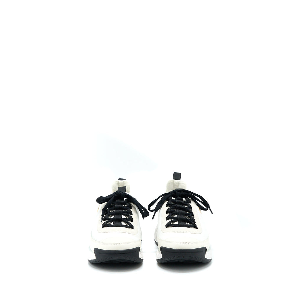 CHANEL SPORT TRAIL SNEAKER SUEDE/CALFSKIN WHITE/BLACK GHW