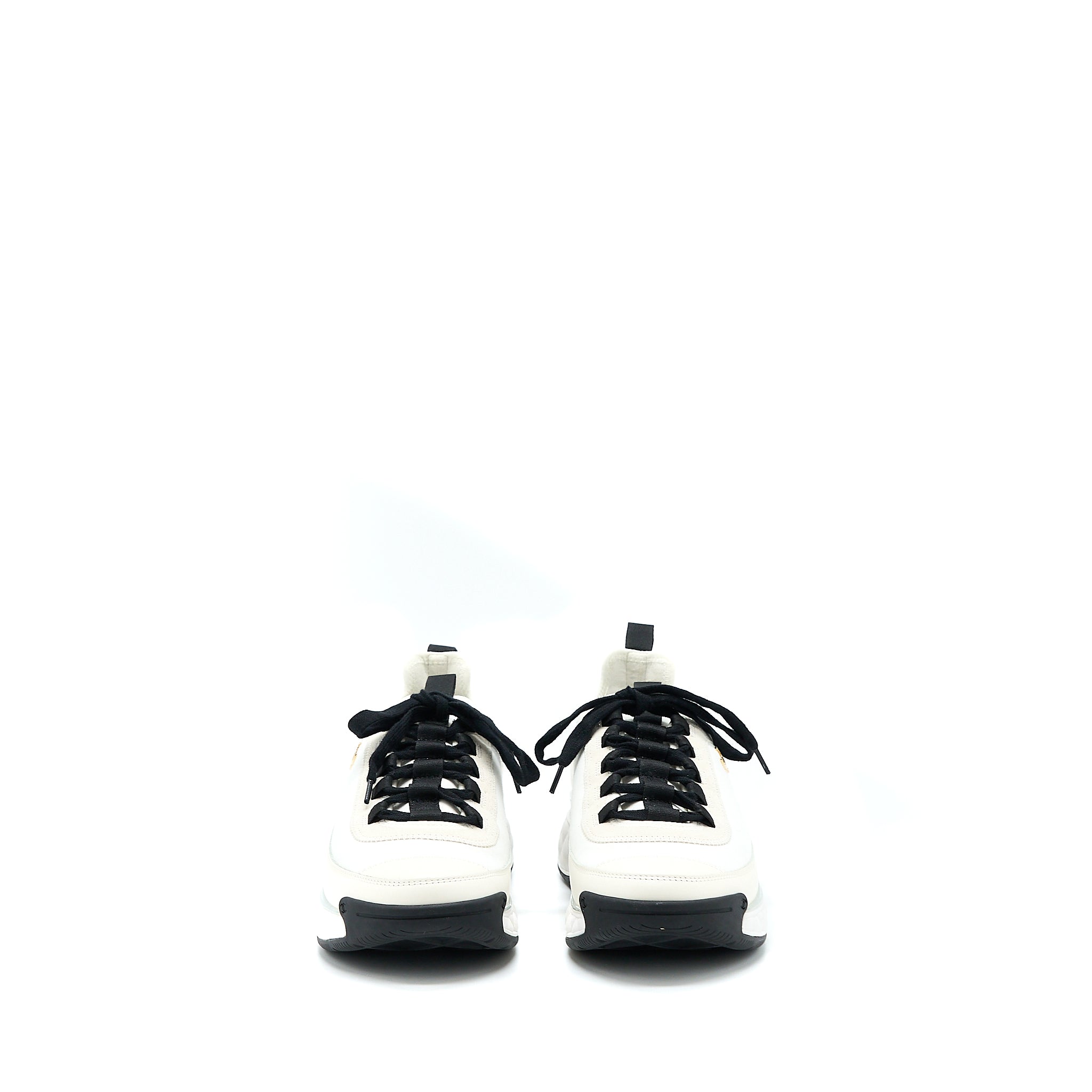 CHANEL SPORT TRAIL SNEAKER SUEDE/CALFSKIN WHITE/BLACK GHW