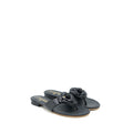 CHANEL CAMELIA SANDAL BLACK GOLD TONE