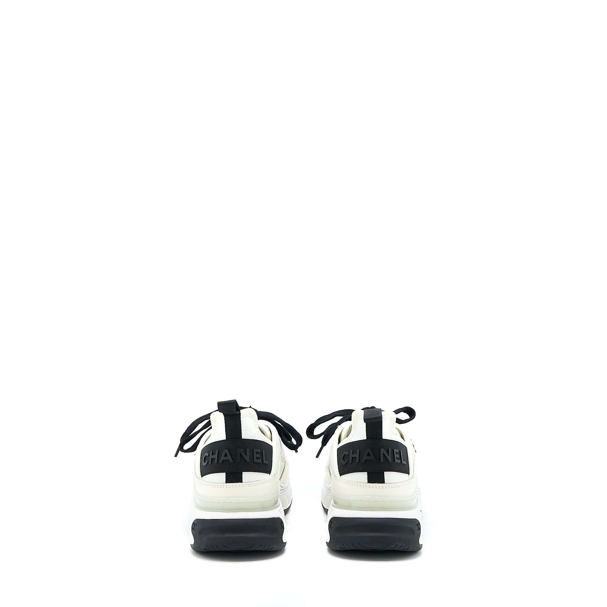 CHANEL SPORT TRAIL SNEAKER SUEDE/CALFSKIN WHITE/BLACK GHW