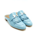 HERMES RIVOLI CHERVE MULE BLUE