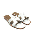 HERMES ORAN SANDALS BLANC