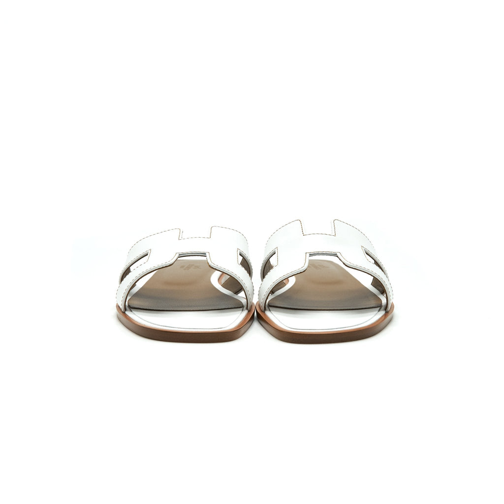 HERMES ORAN SANDAL BLANC