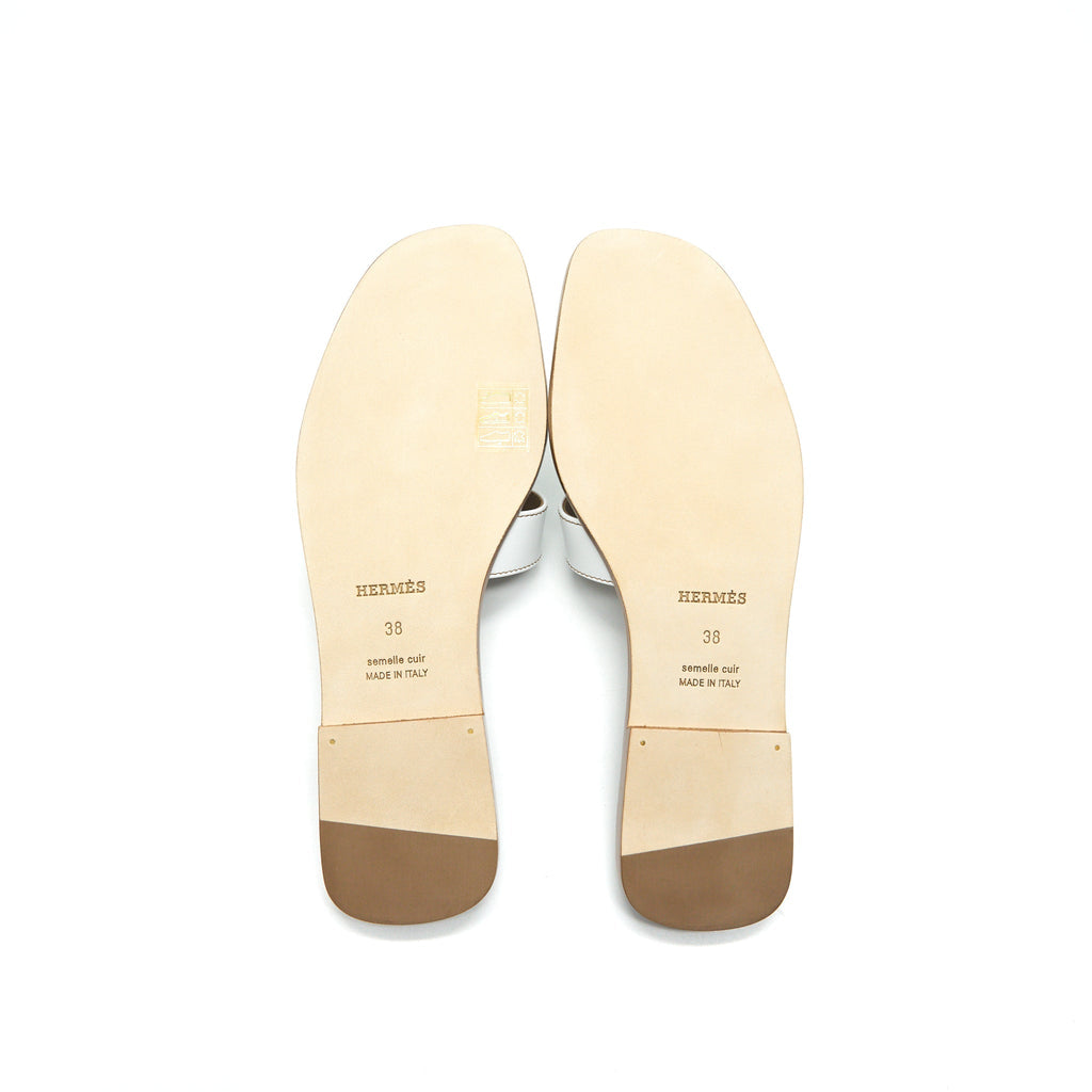 HERMES ORAN SANDALS BLANC