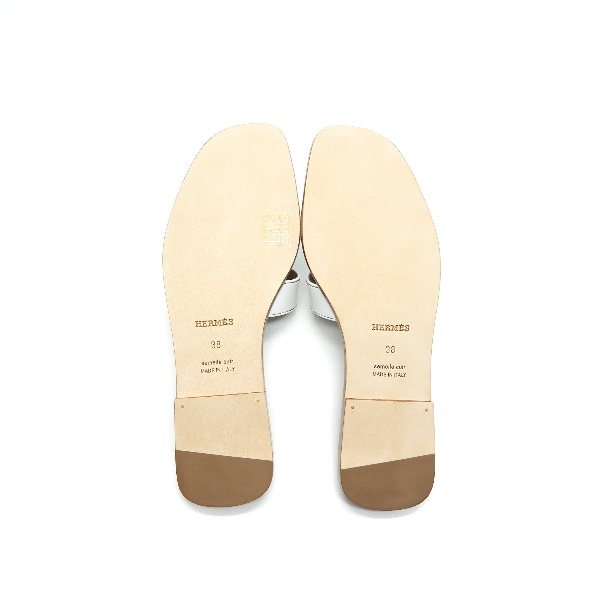 HERMES ORAN SANDALS BLANC
