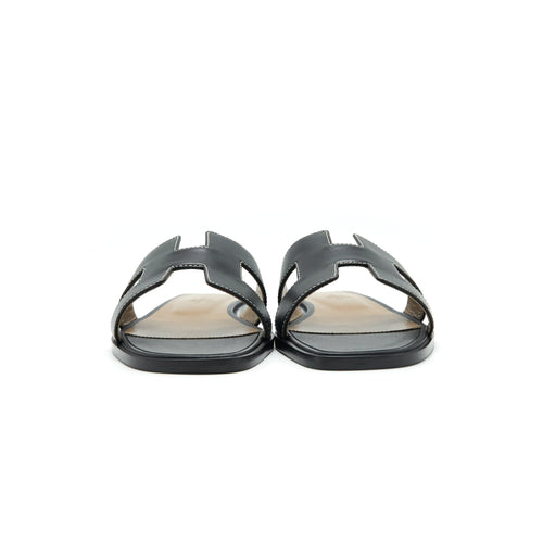 HERMES ORAN SANDALS BLACK