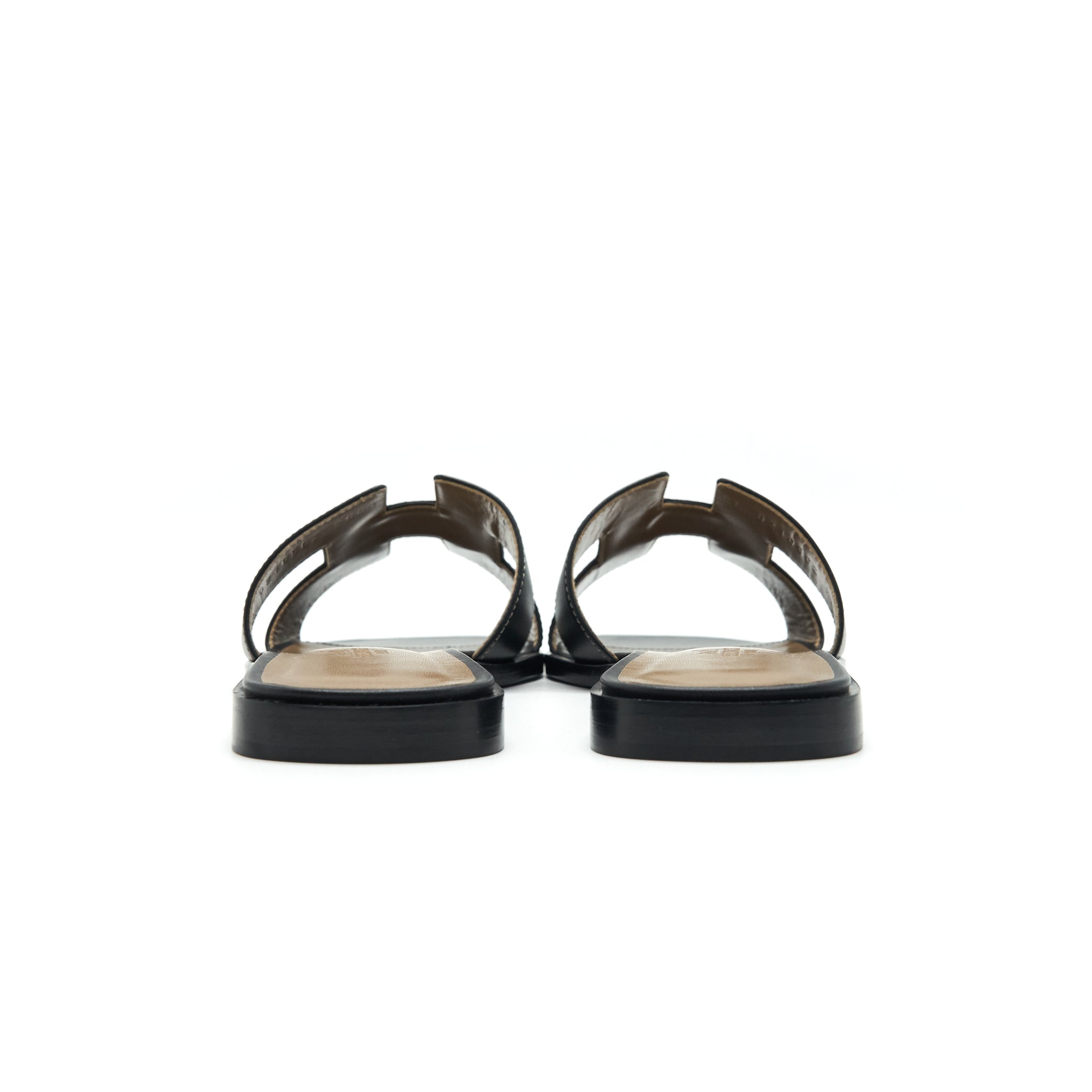 HERMES ORAN SANDALS BLACK
