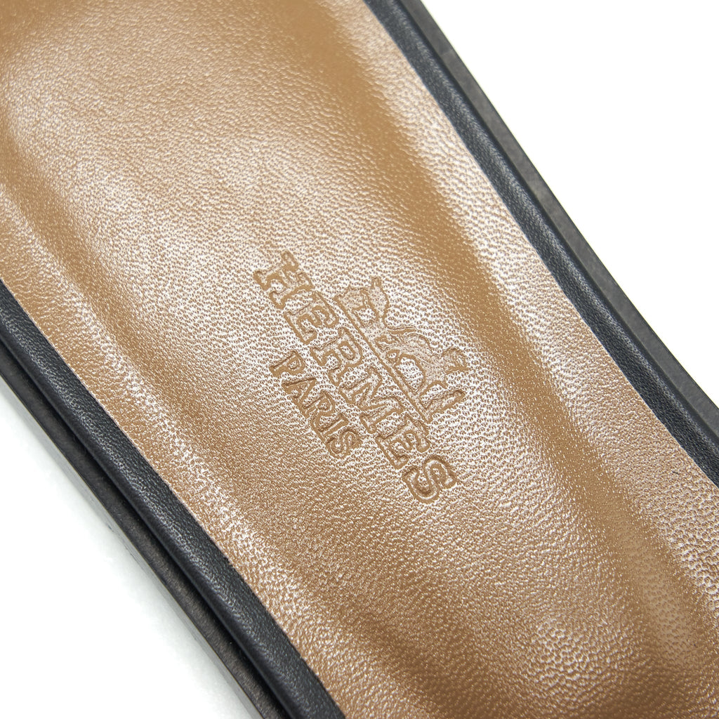 HERMES ORAN SANDALS BLACK