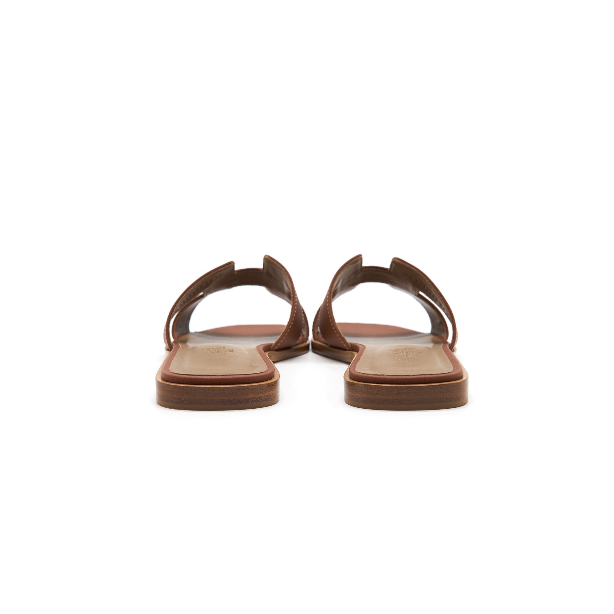 HERMES ORAN SANDAL GOLD VEAU BOX LEATHER