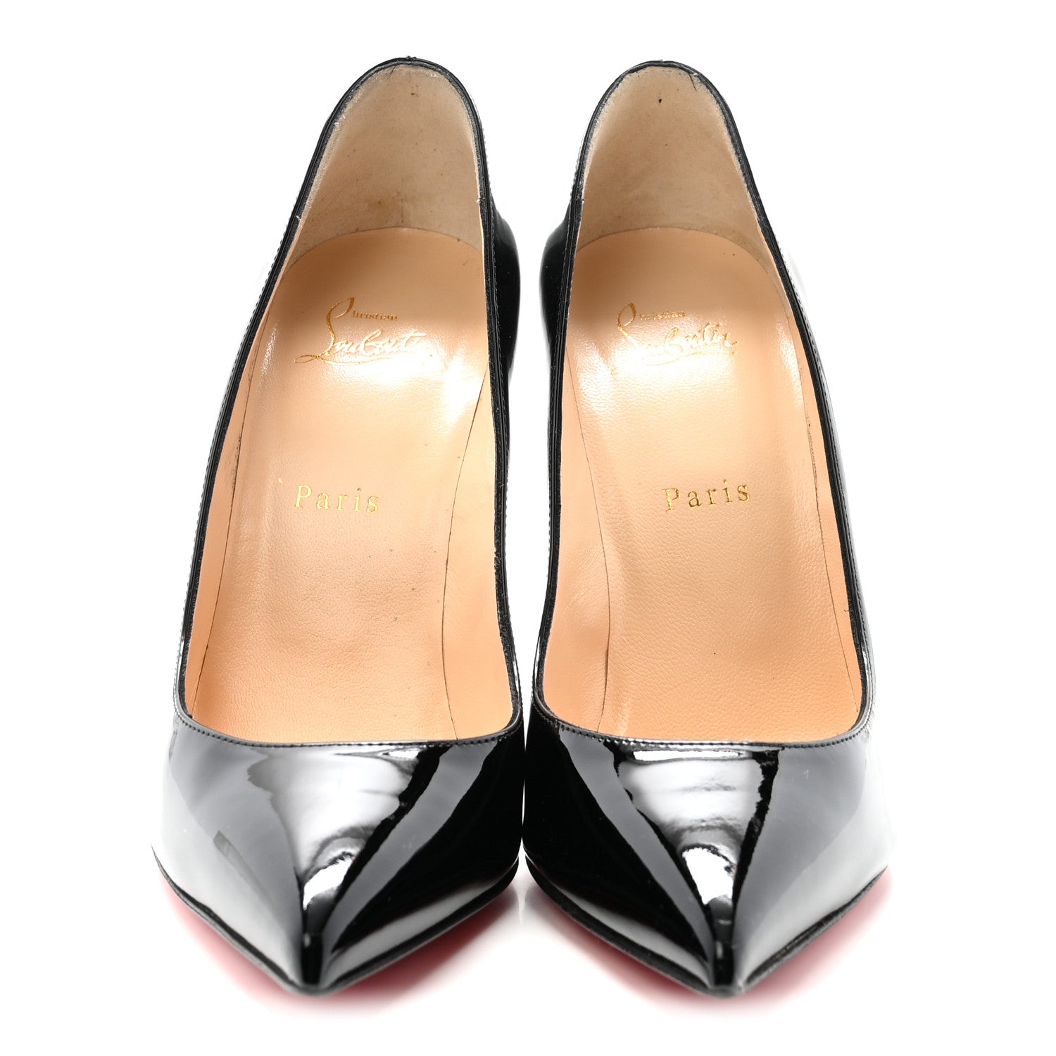 CHRISTIAN LOUBOUTIN PATENT PIGALLE FOLLIES PUMP BLACK