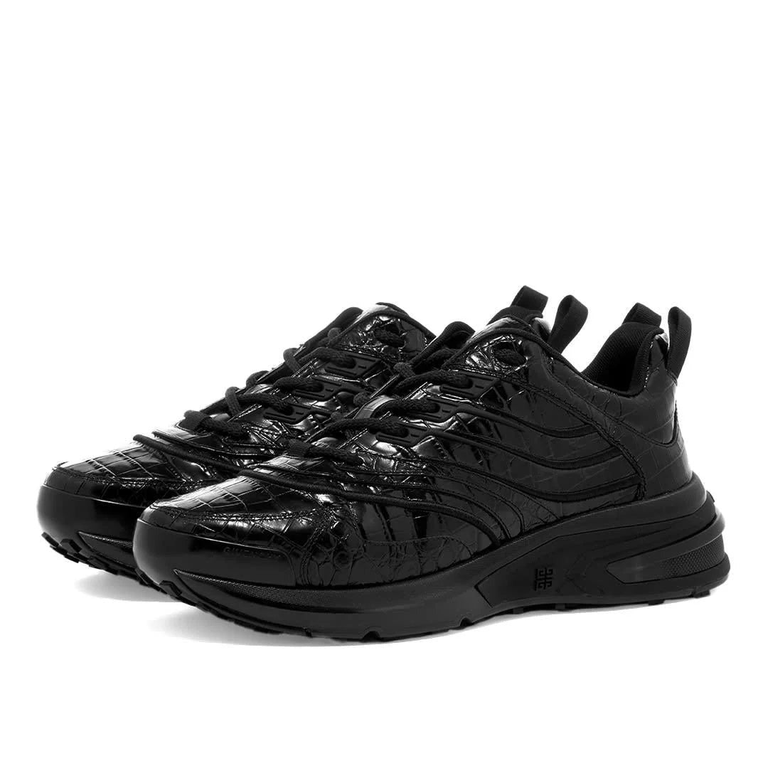 Givenchy GIV 1 Runner Sneaker - Black croc-embossed (different model)