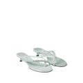 Jimmy Choo Emeristone 35 Suede Heeled Mules - Light Green/Mint