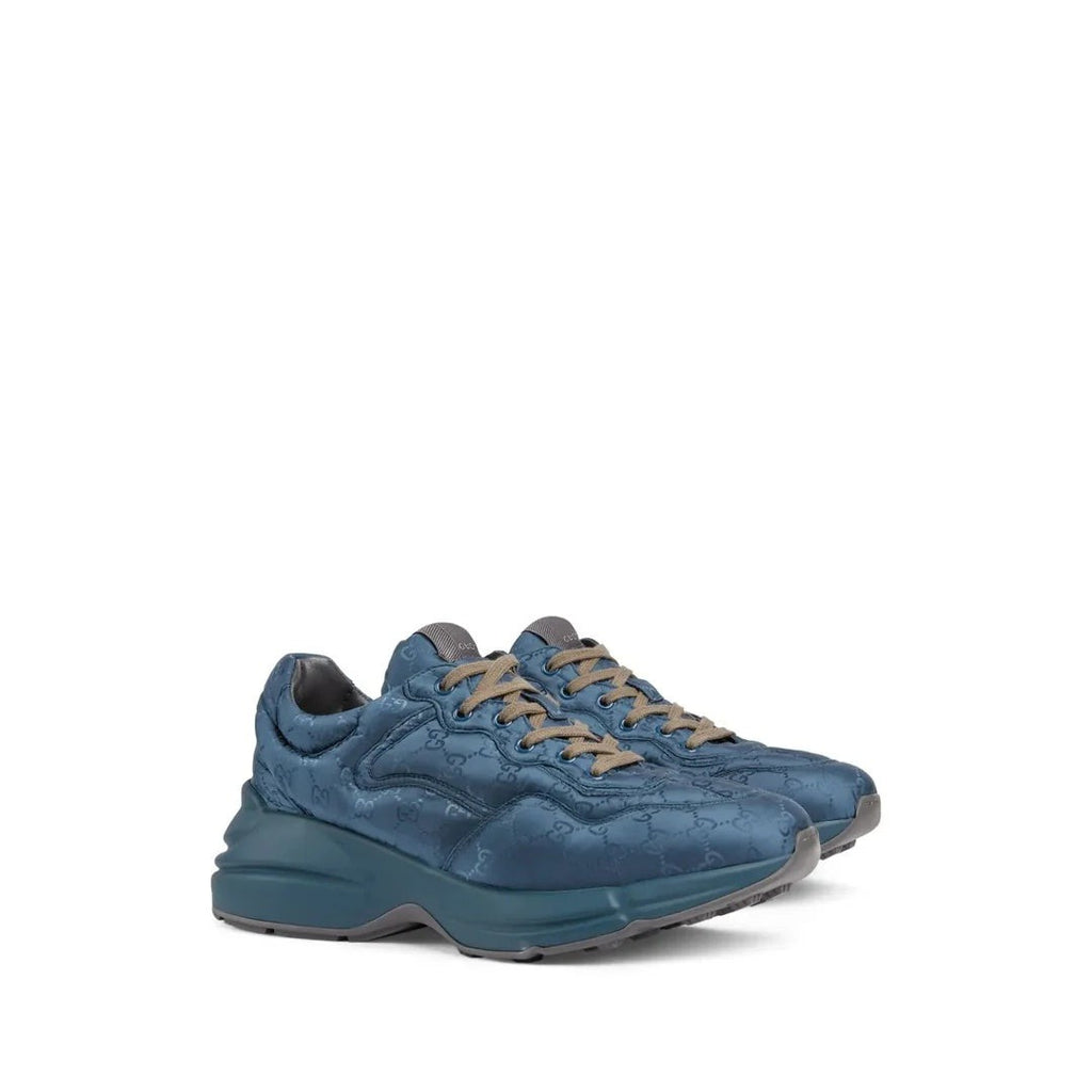 Gucci GG Supreme Monogram Rhyton Sneakers - Blue