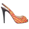 Christian Louboutin Sofia Z Peep Toe Slingback Pump - Red/Yellow