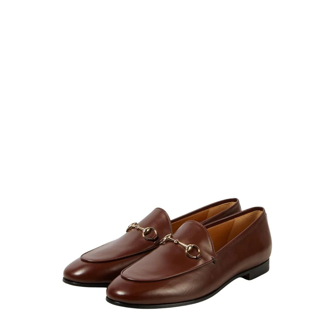 Gucci Jordaan Horsebit Loafers - Cognac/Tan