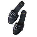 Fendi Baguette Slides - Black