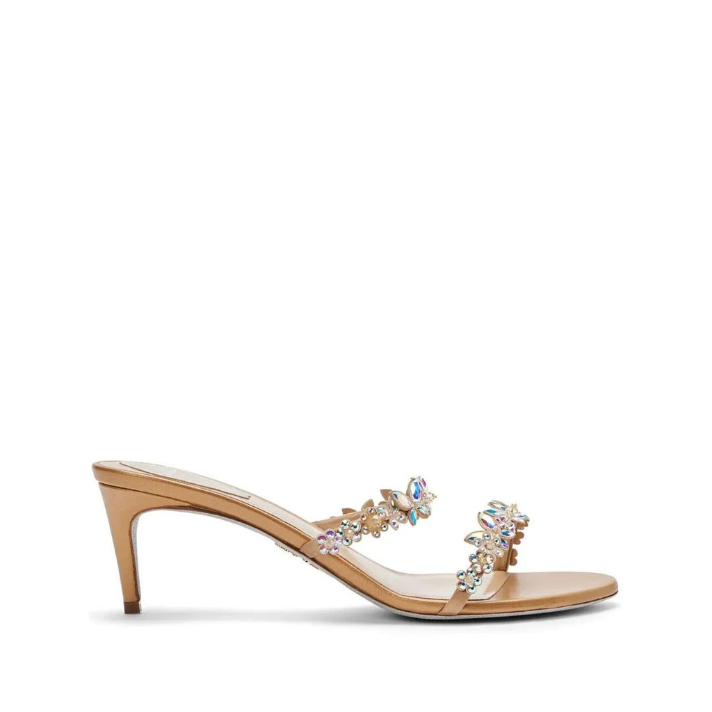 René Caovilla Eva Lilac Mule 80 - Nude/Beige