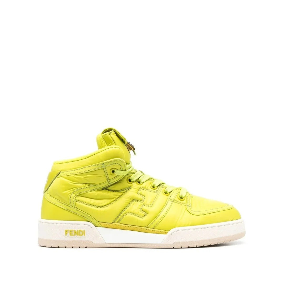 Fendi Lambskin FF Embossed Rise Low Top Sneaker - Yellow