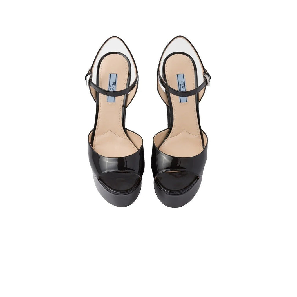 Prada Patent Leather Sandals - Black with platform (different model)