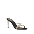 René Caovilla 40mm Crystal-Embellished Sandal - Black/Gold