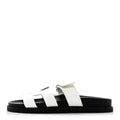 HERMES CHYPRE SANDALS CALFSKIN WHITE