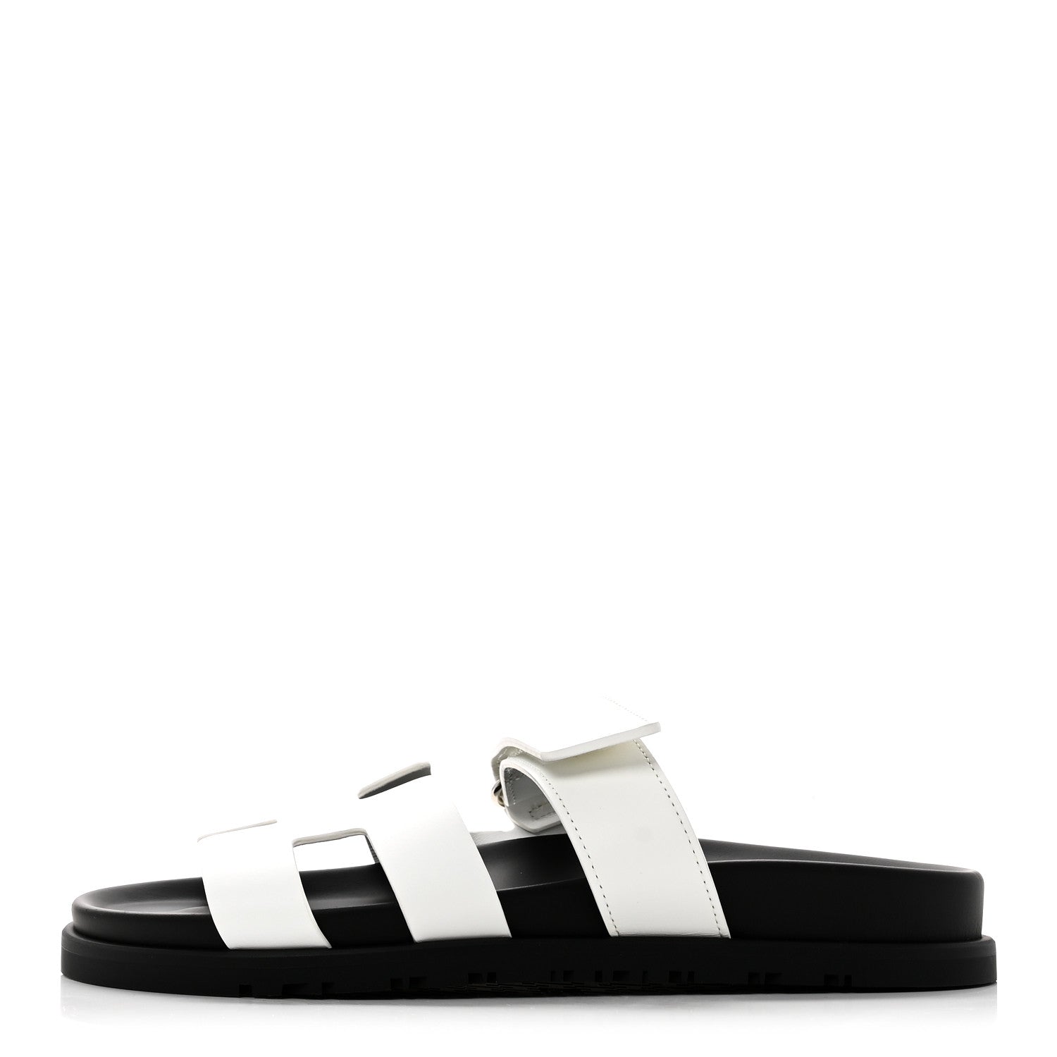 HERMES CHYPRE SANDALS CALFSKIN WHITE