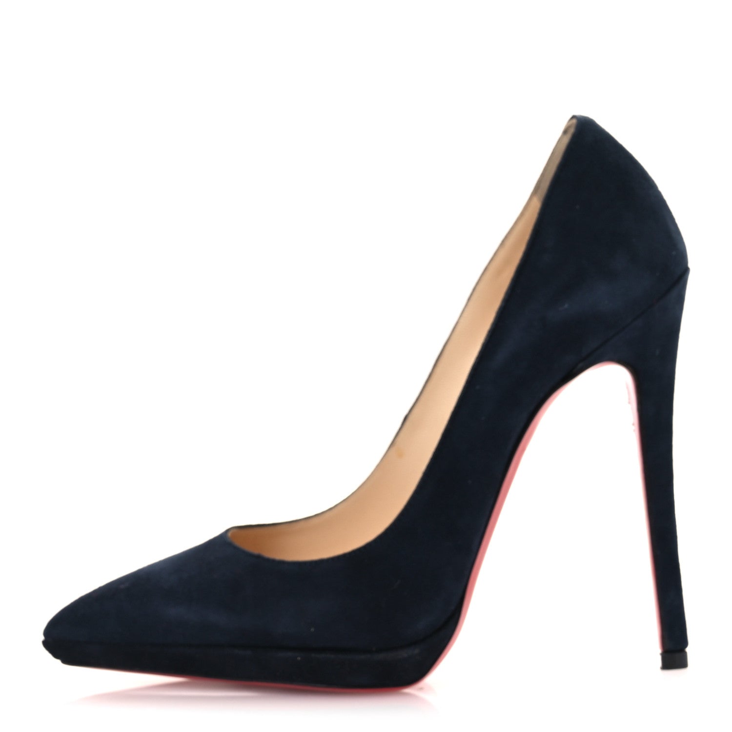 CHRISTIAN LOUBOUTIN 85MM SPORTY KATE SUEDE SOLE PUMPS NAVY