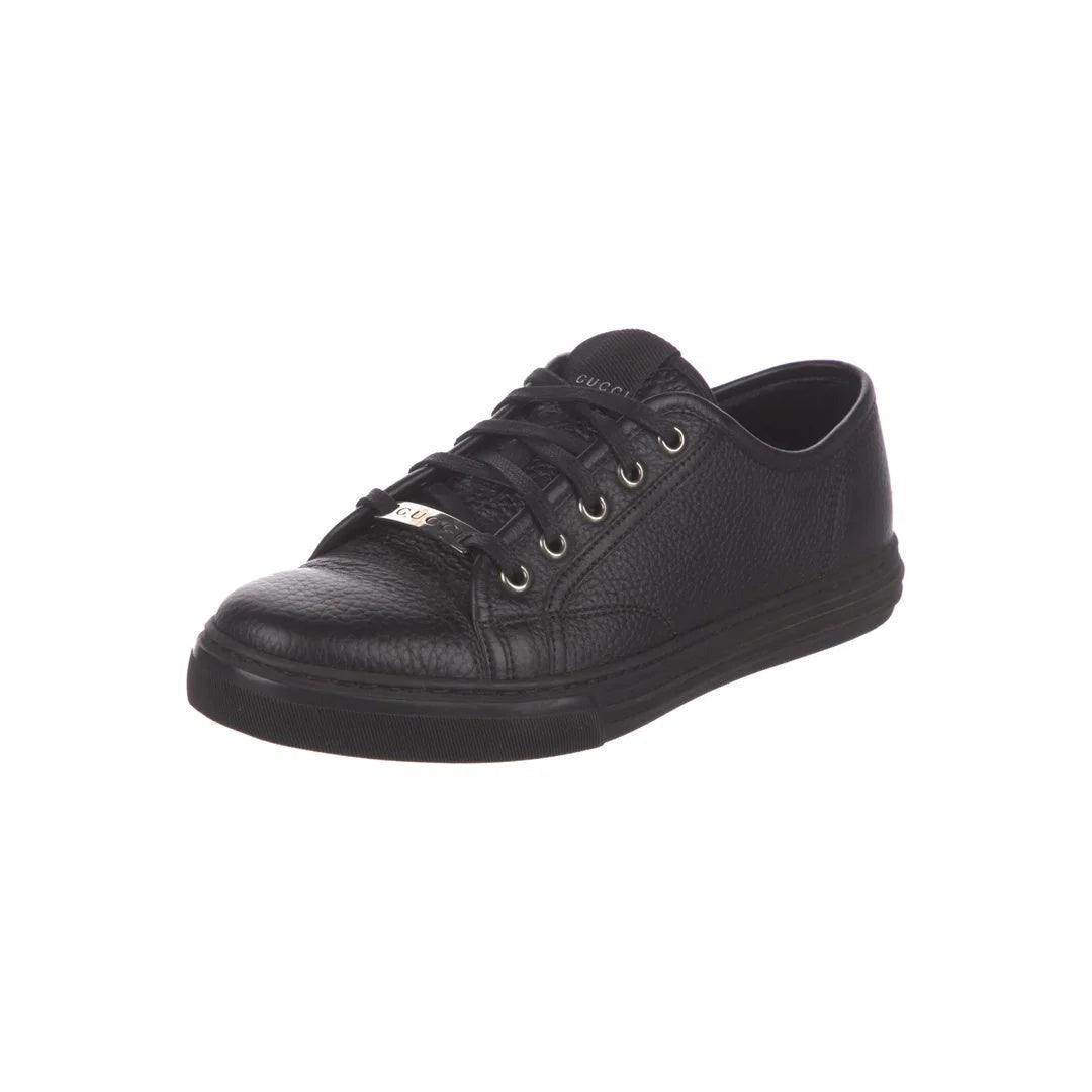 Gucci Rochelle Leather Sneakers - Black