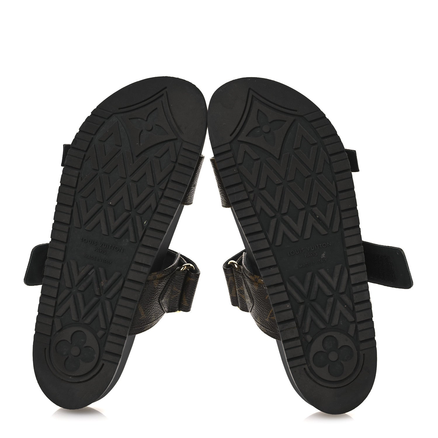LOUIS VUITTON EMPREINTE BOM DIA MULE SANDALS BROWN MONOGRAM