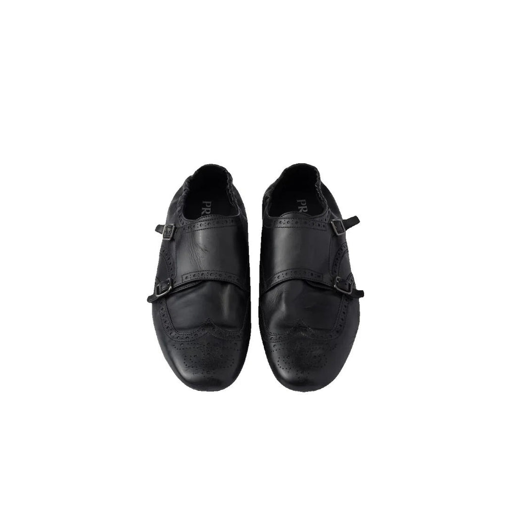 Prada Shuffle Monk Strap Shoes - Black