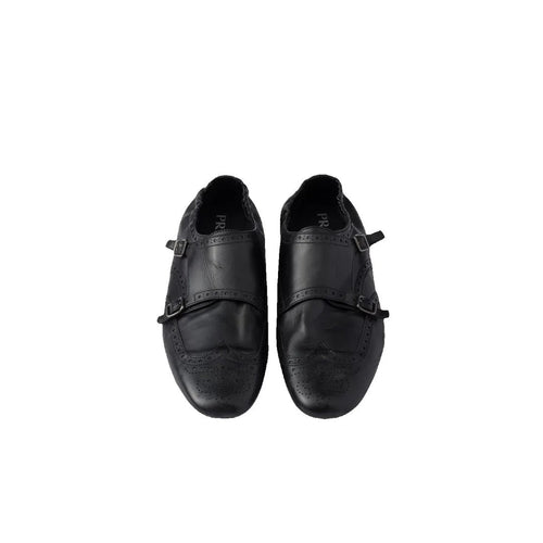 Prada Shuffle Monk Strap Shoes - Black