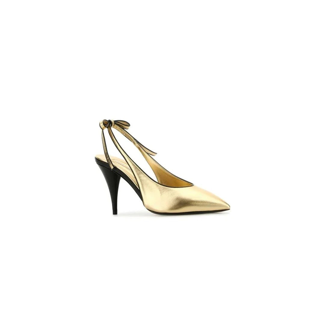 Miu Miu Pointed High Heels - Gold