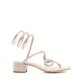 René Caovilla Snake Pump Sandal - Nude/Pink