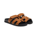 Hermès Chypre Sandal - Tan/Black