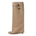 GIVENCHY BOX CALFSKIN SHARK LOCK PANT BOOT NATURAL BEIGE