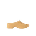 Loewe Paula's Ibiza Pebble Leather Slides - Tan/Beige