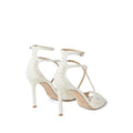 Jimmy Choo Azia 95 Heeled Sandal - White (pearl-embellished)