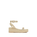 Valentino Garavani Rockstud Slide Sandal Laminated Nappa 60mm - Gold Espadrille Platform