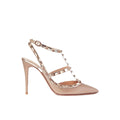 Valentino Garavani Rockstud Pump Laminated Nappa 100mm - Rose Gold/Nude
