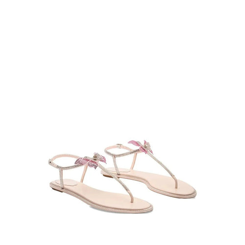René Caovilla Flat Sandal - Pink with bow
